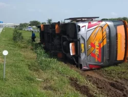 Minibus Rombongan Hajatan dari Jember Terguling di Bangkalan, Akibat Sopir Microsleep